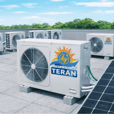 Aparato de aire acondicionado solar TERAN para eficiencia energética y sostenibilidad.